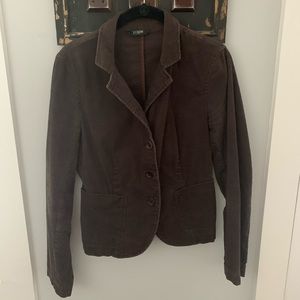 Ladies J Crew chocolate brown corduroy jacket